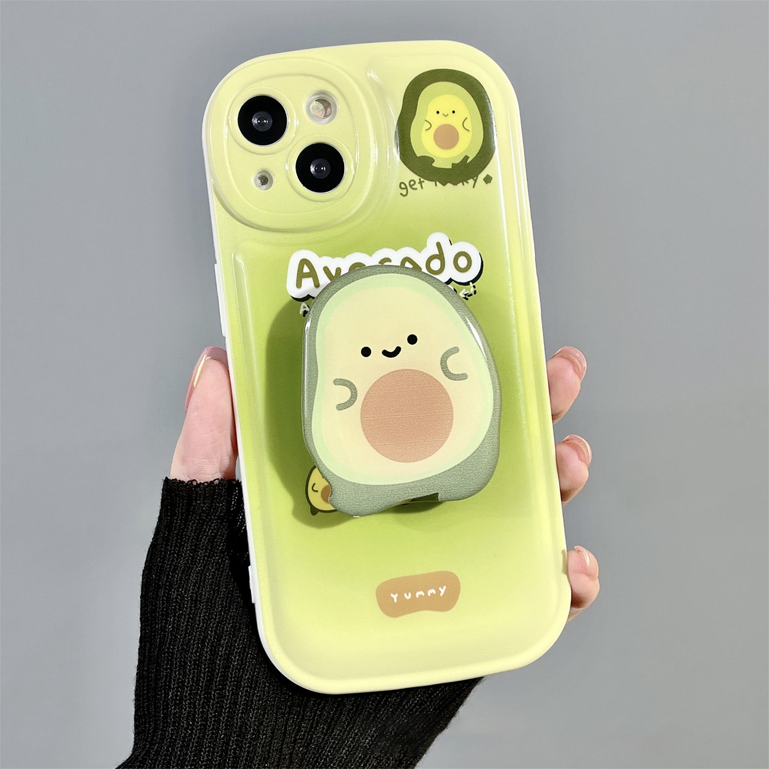 iPhone 14/13 Creative Cartoon Bracket Case