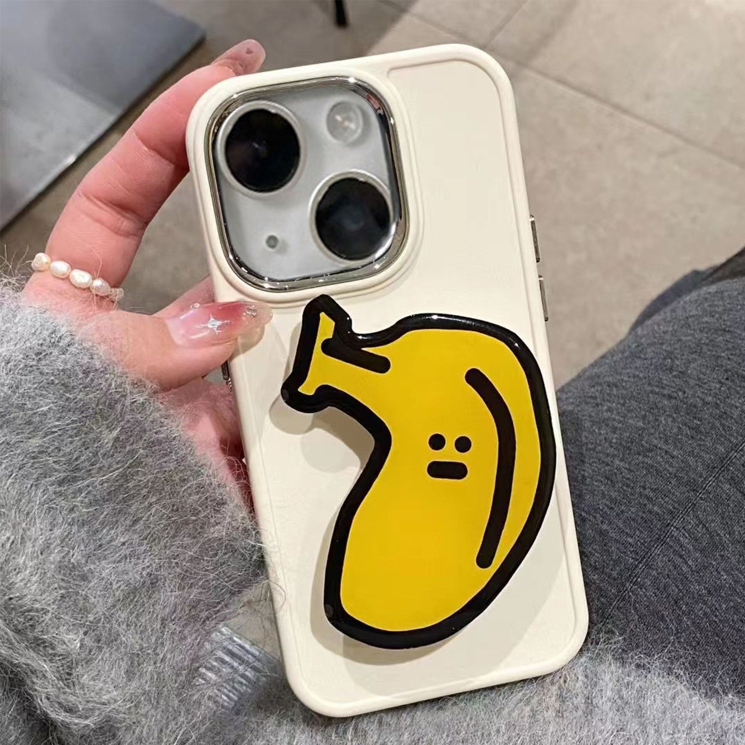 iPhone 14/13 Creative Cartoon Bracket Case
