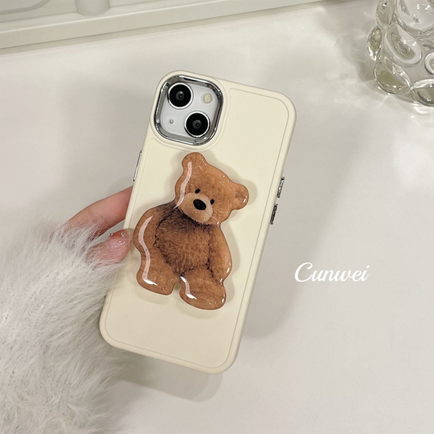 iPhone 14/13 Creative Cartoon Bracket Case