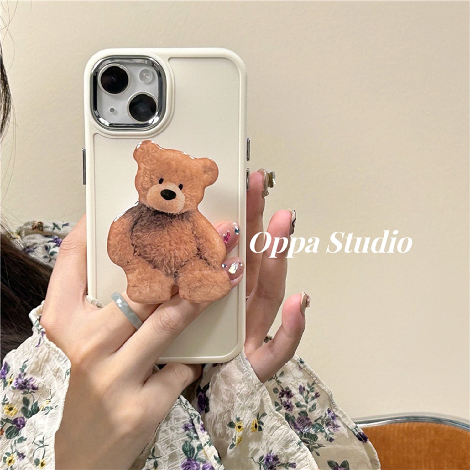 iPhone 14/13 Creative Cartoon Bracket Case