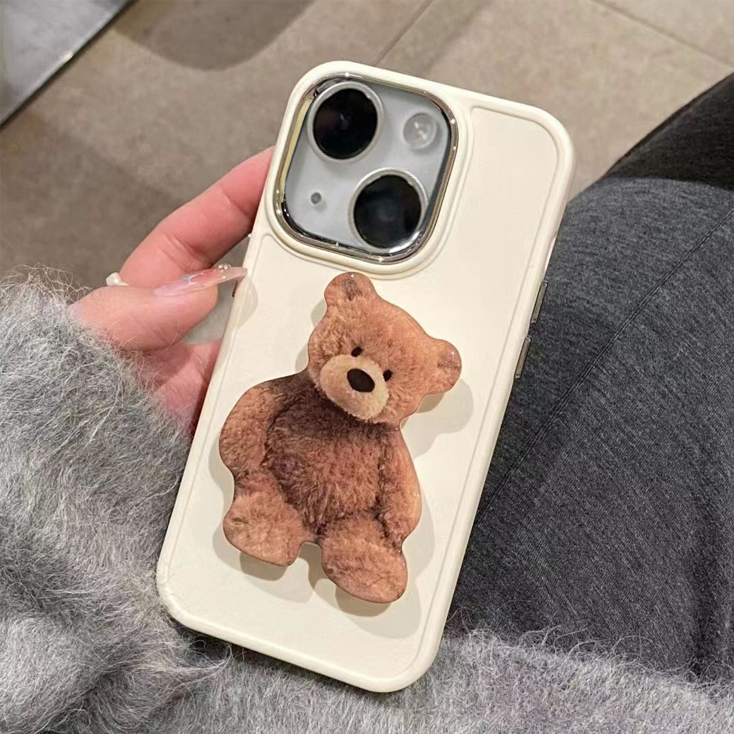 iPhone 14/13 Creative Cartoon Bracket Case