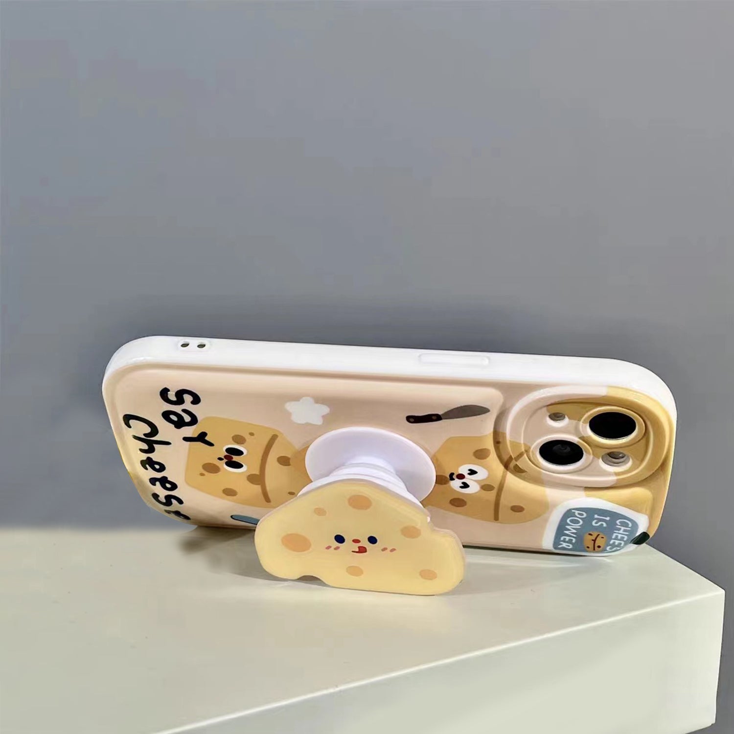 iPhone 14/13 Creative Cartoon Bracket Case