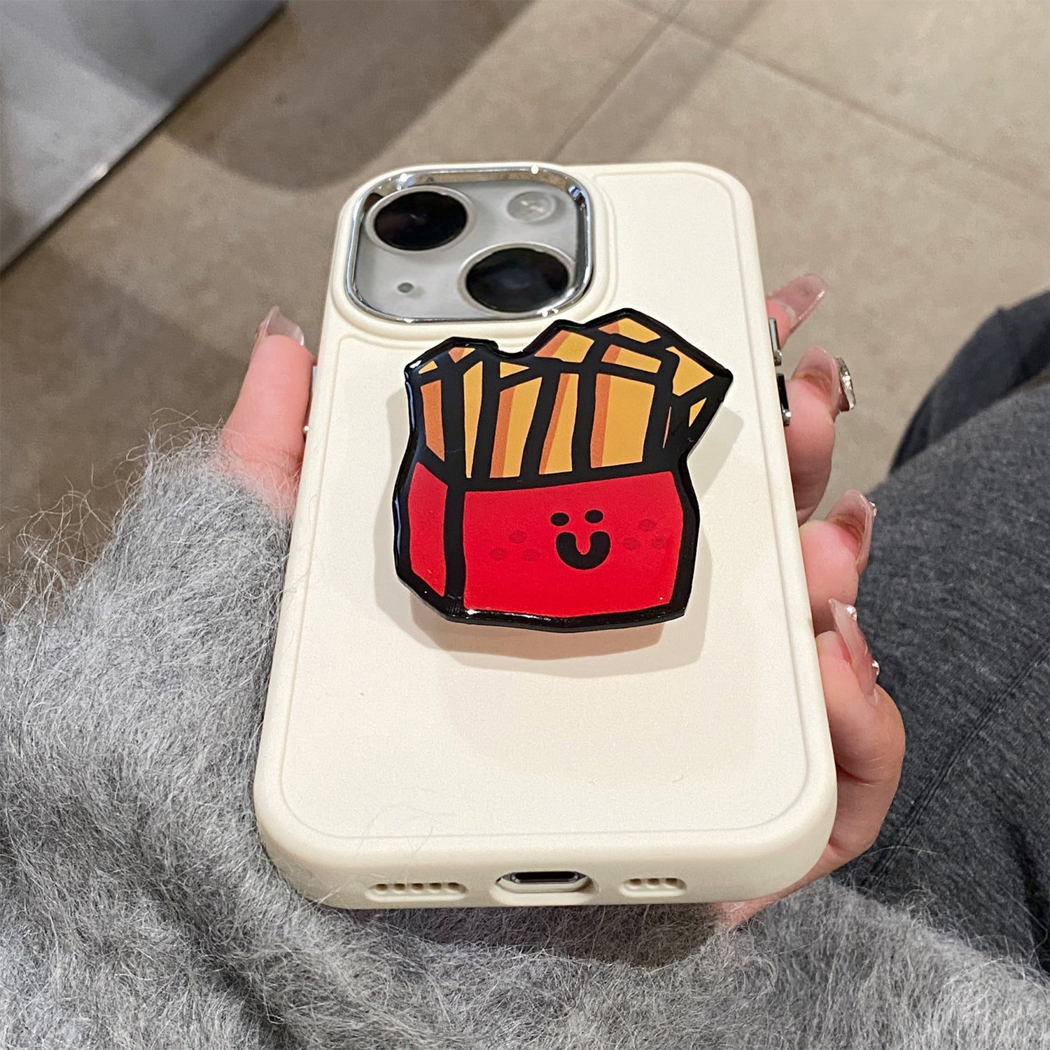 iPhone 14/13 Creative Cartoon Bracket Case