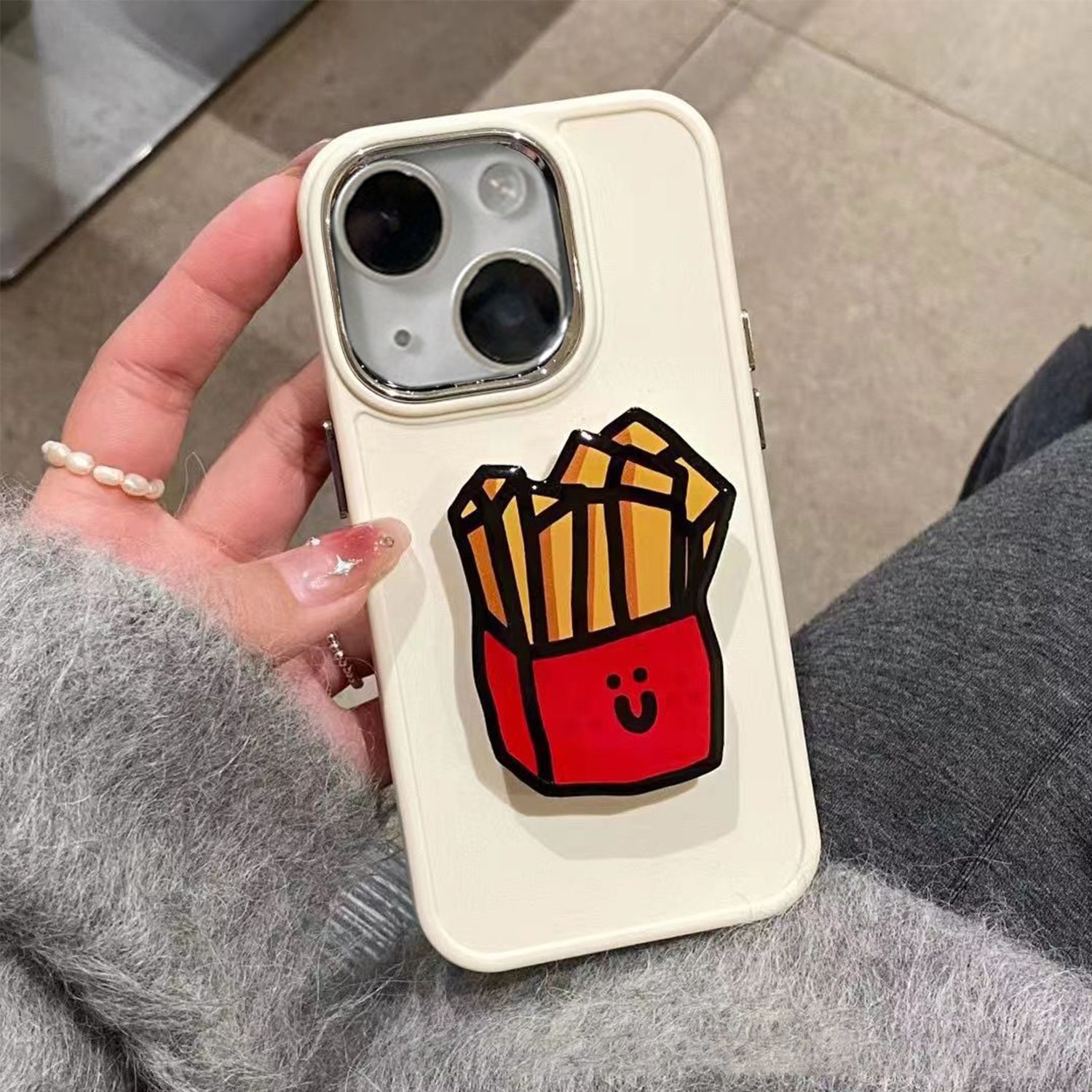 iPhone 14/13 Creative Cartoon Bracket Case