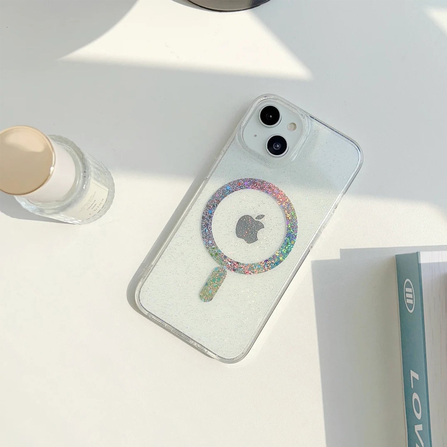 iPhone 13/14 Clear Electroplating laser Magnetic Attraction Case