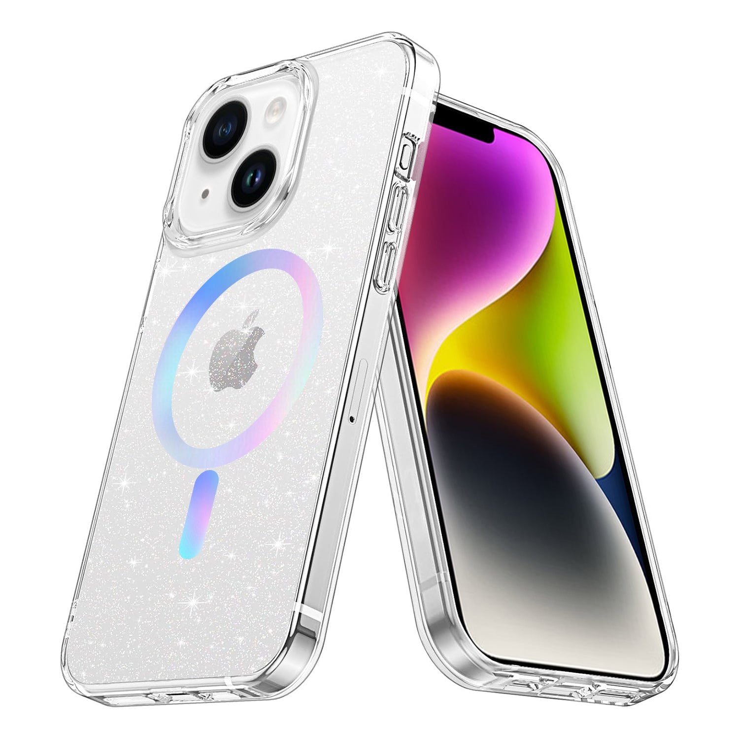 iPhone 13 Mini Clear Electroplating laser Magnetic Attraction Case