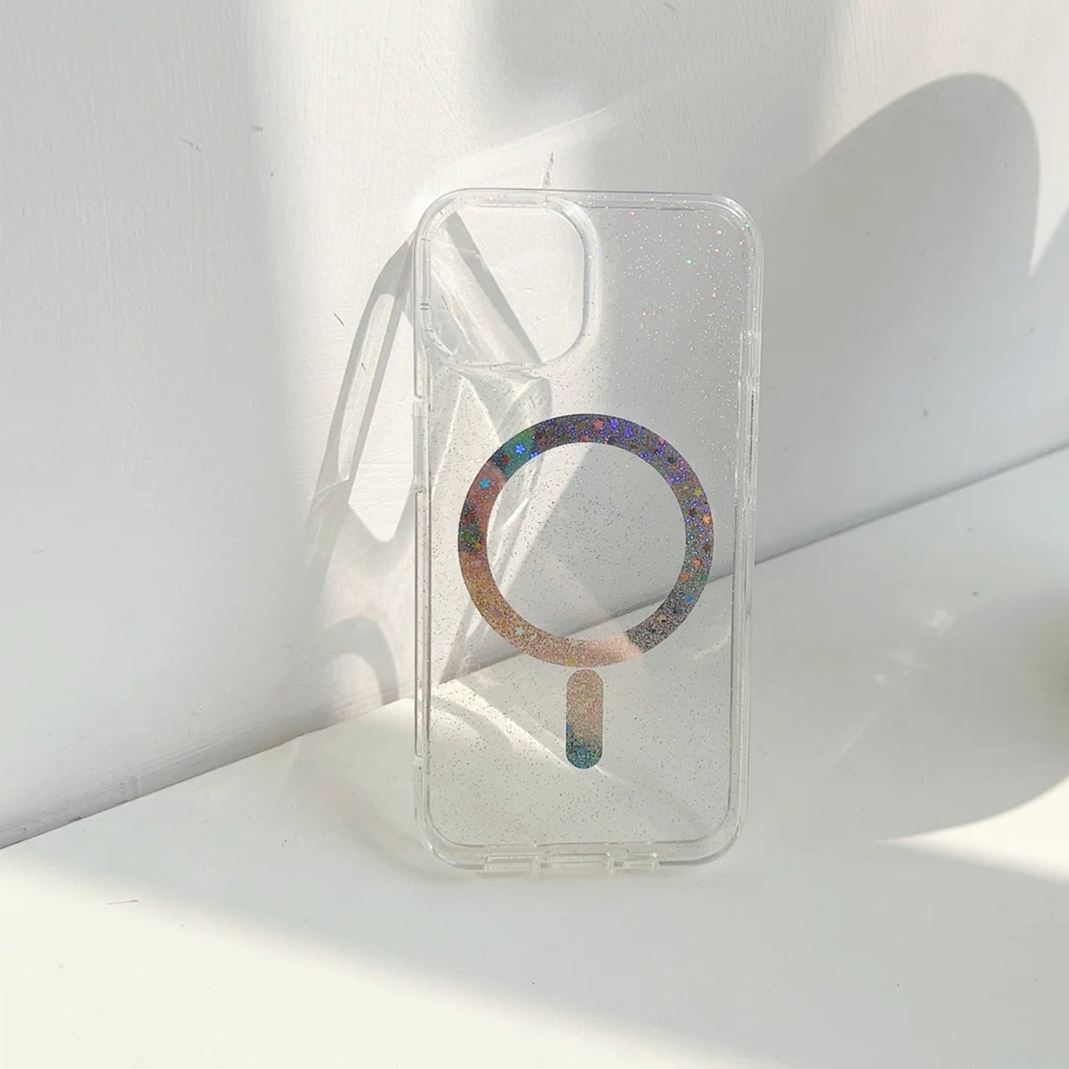 iPhone 13 Mini Clear Electroplating laser Magnetic Attraction Case