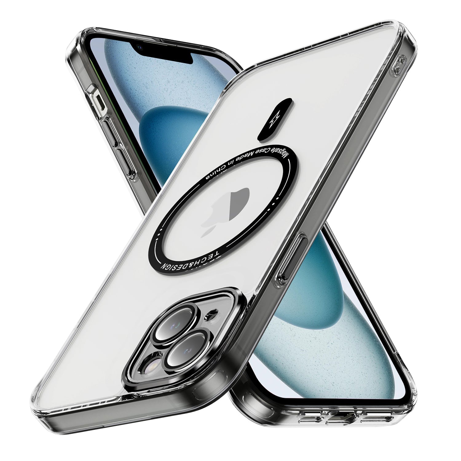 iPhone 13 Mini Shockproof Transparent Magnetic Attraction Protective Phone Case