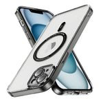 iPhone 13 Mini Shockproof Transparent Magnetic Attraction Protective Phone Case