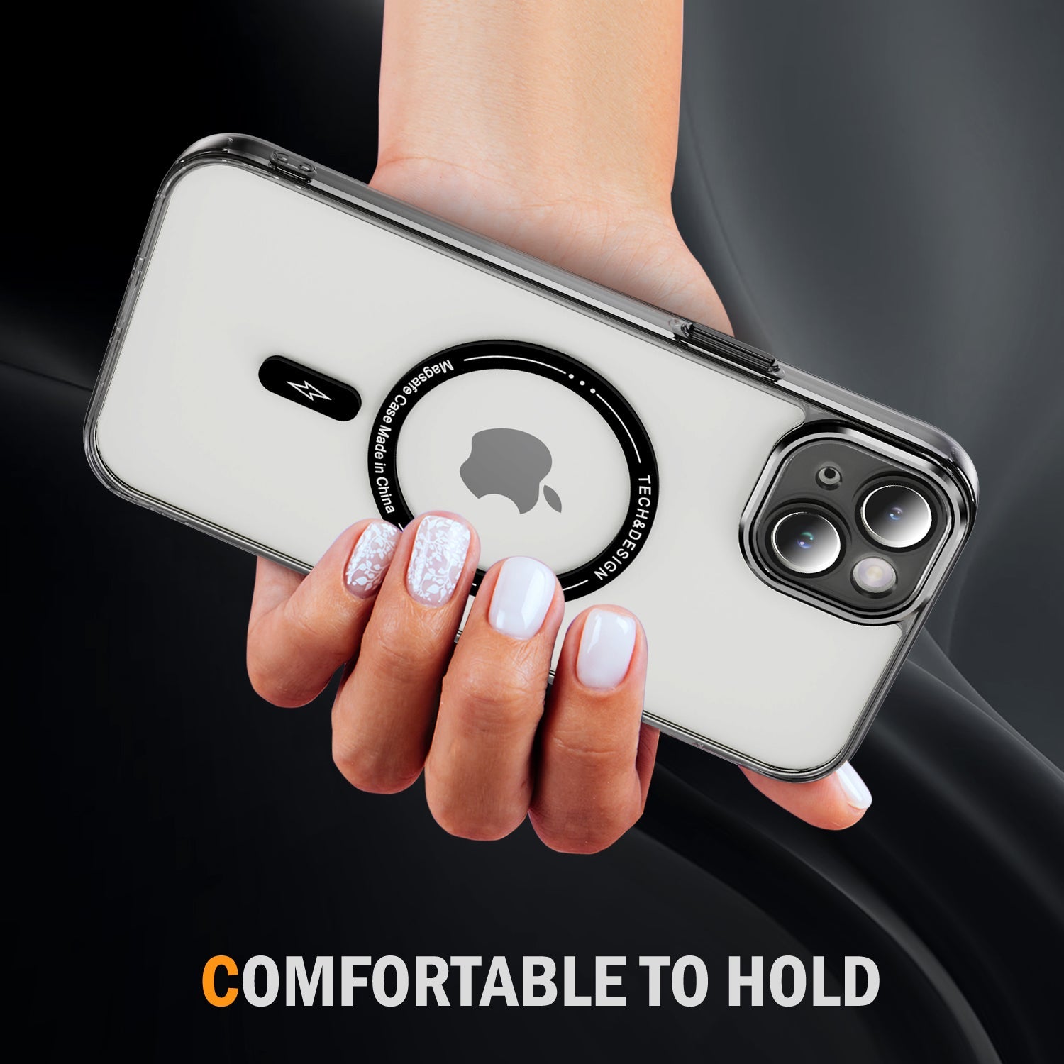 iPhone 13/14 Shockproof Transparent Magnetic Attraction Protective Phone Case