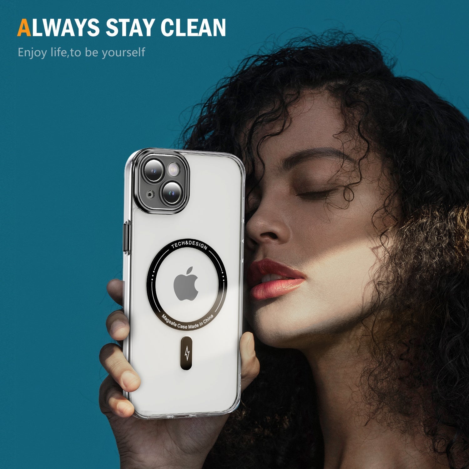 iPhone 13 Mini Shockproof Transparent Magnetic Attraction Protective Phone Case