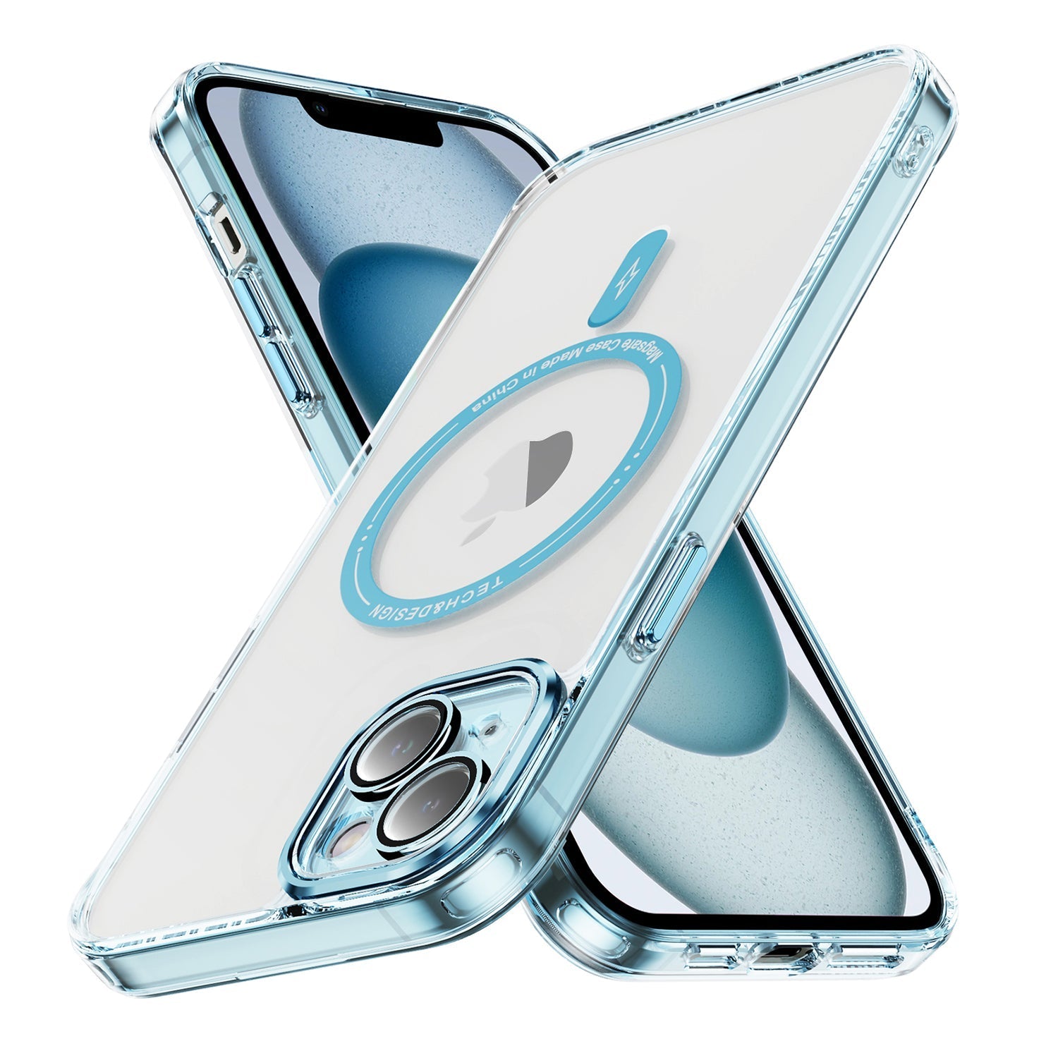 iPhone 13 Mini Shockproof Transparent Magnetic Attraction Protective Phone Case