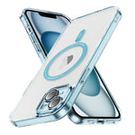 iPhone 13 Mini Shockproof Transparent Magnetic Attraction Protective Phone Case