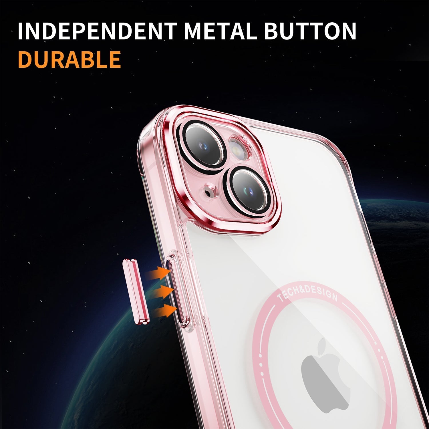 iPhone 13 Mini Shockproof Transparent Magnetic Attraction Protective Phone Case