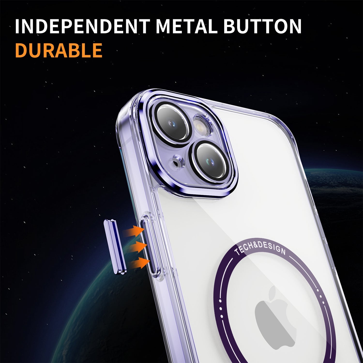 iPhone 13/14 Shockproof Transparent Magnetic Attraction Protective Phone Case