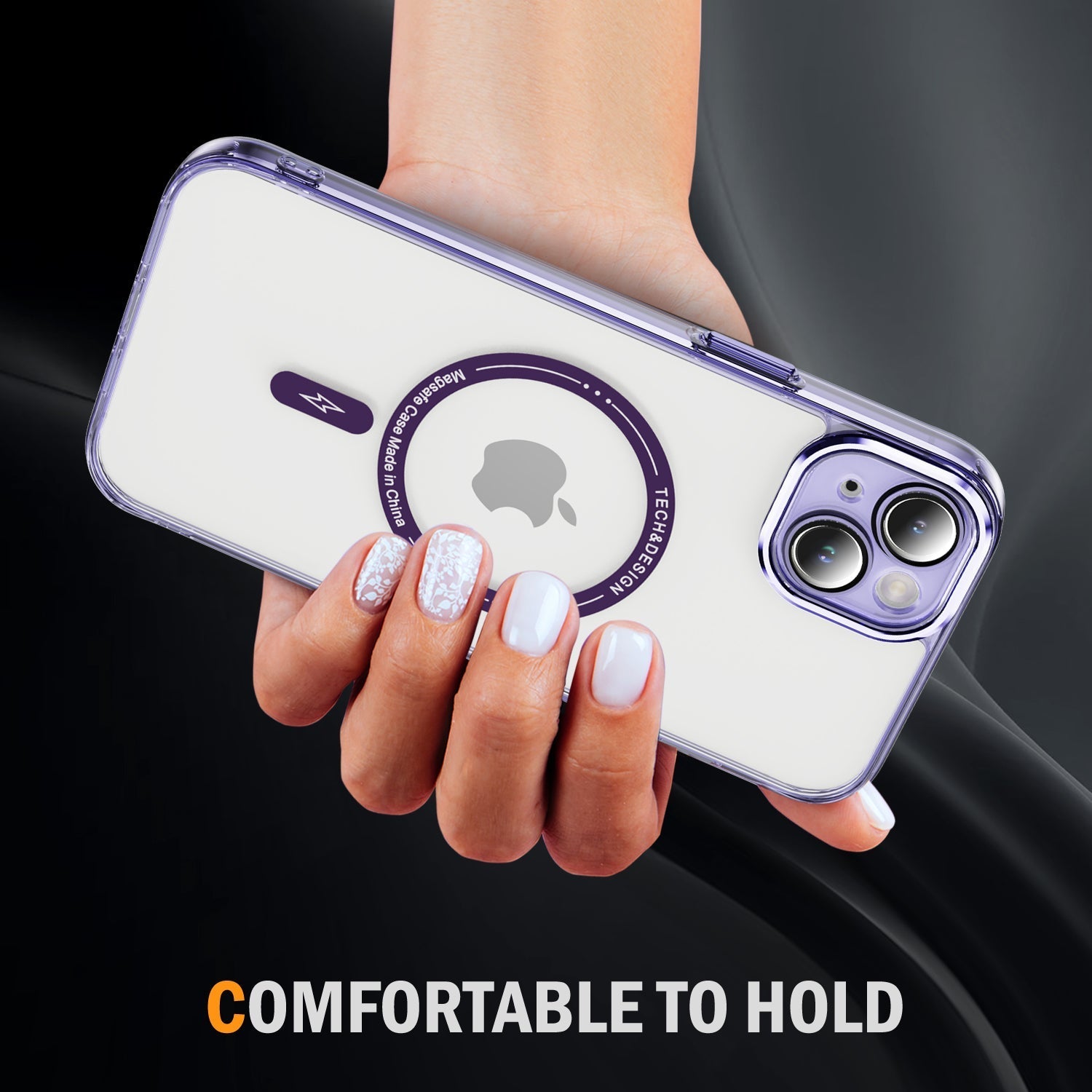 iPhone 13 Mini Shockproof Transparent Magnetic Attraction Protective Phone Case
