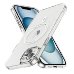 iPhone 13 Mini Shockproof Transparent Magnetic Attraction Protective Phone Case