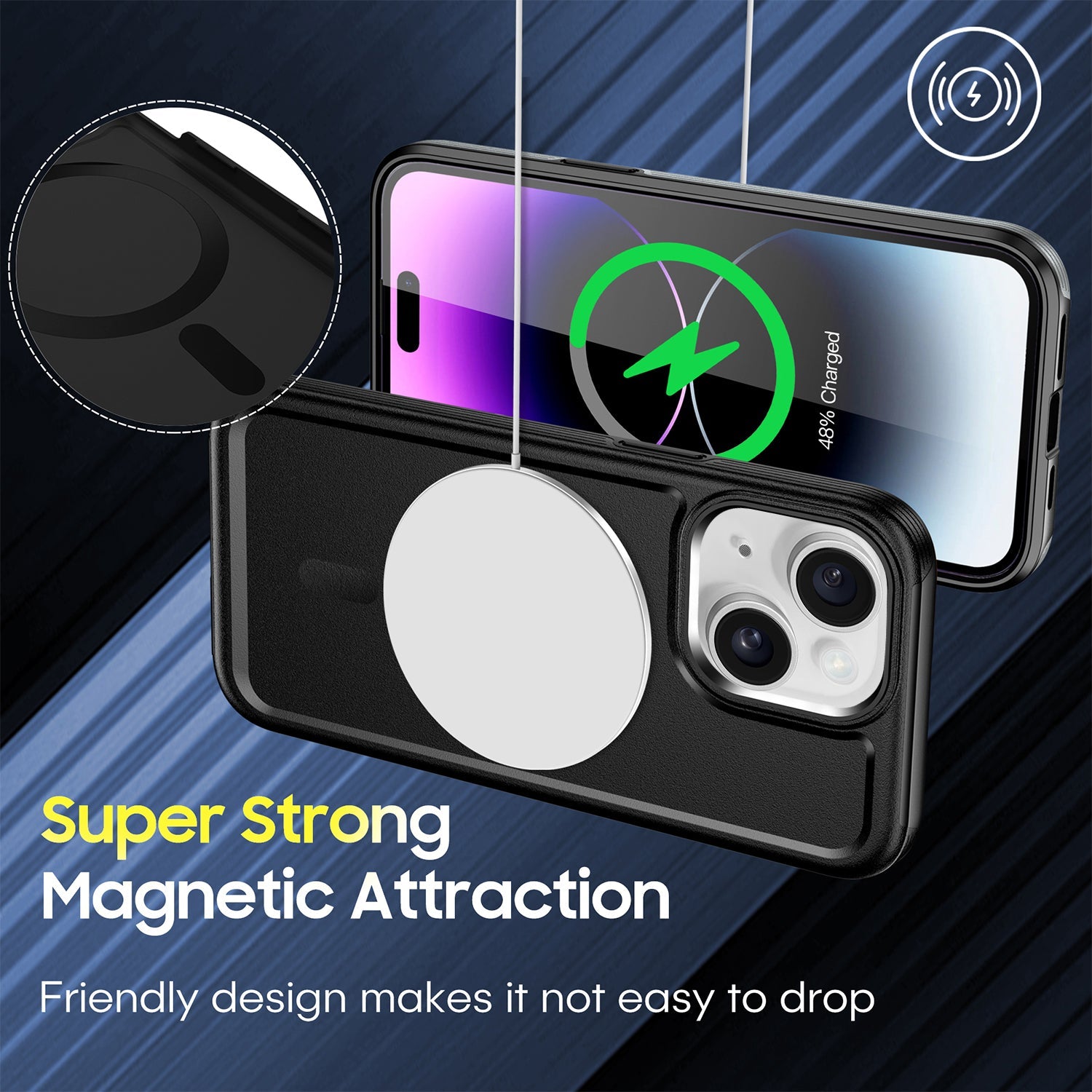 iPhone 13/14 Magnetic Attraction Heavy Duty Military Bumper Case