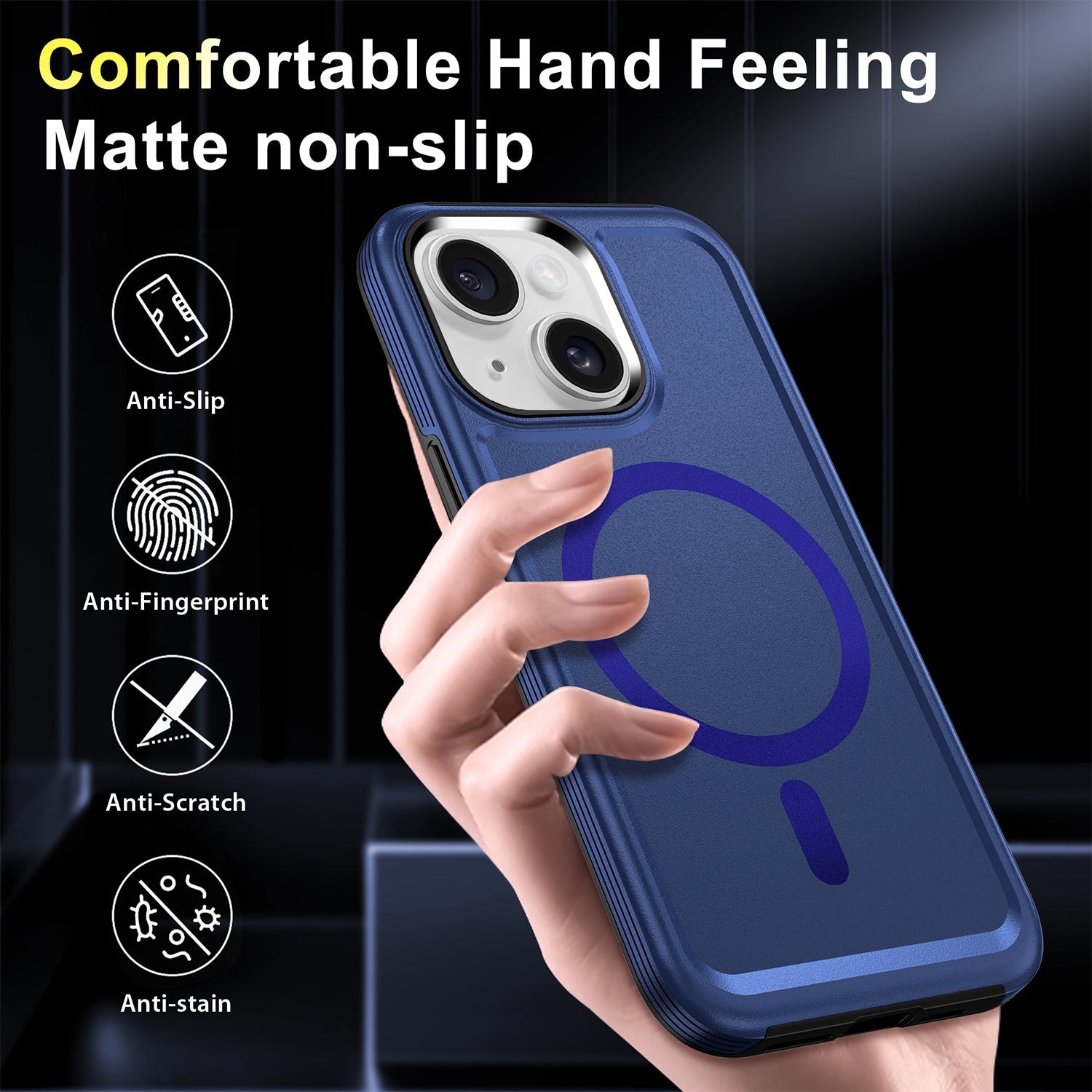 iPhone 13/14 Magnetic Attraction Heavy Duty Military Bumper Case