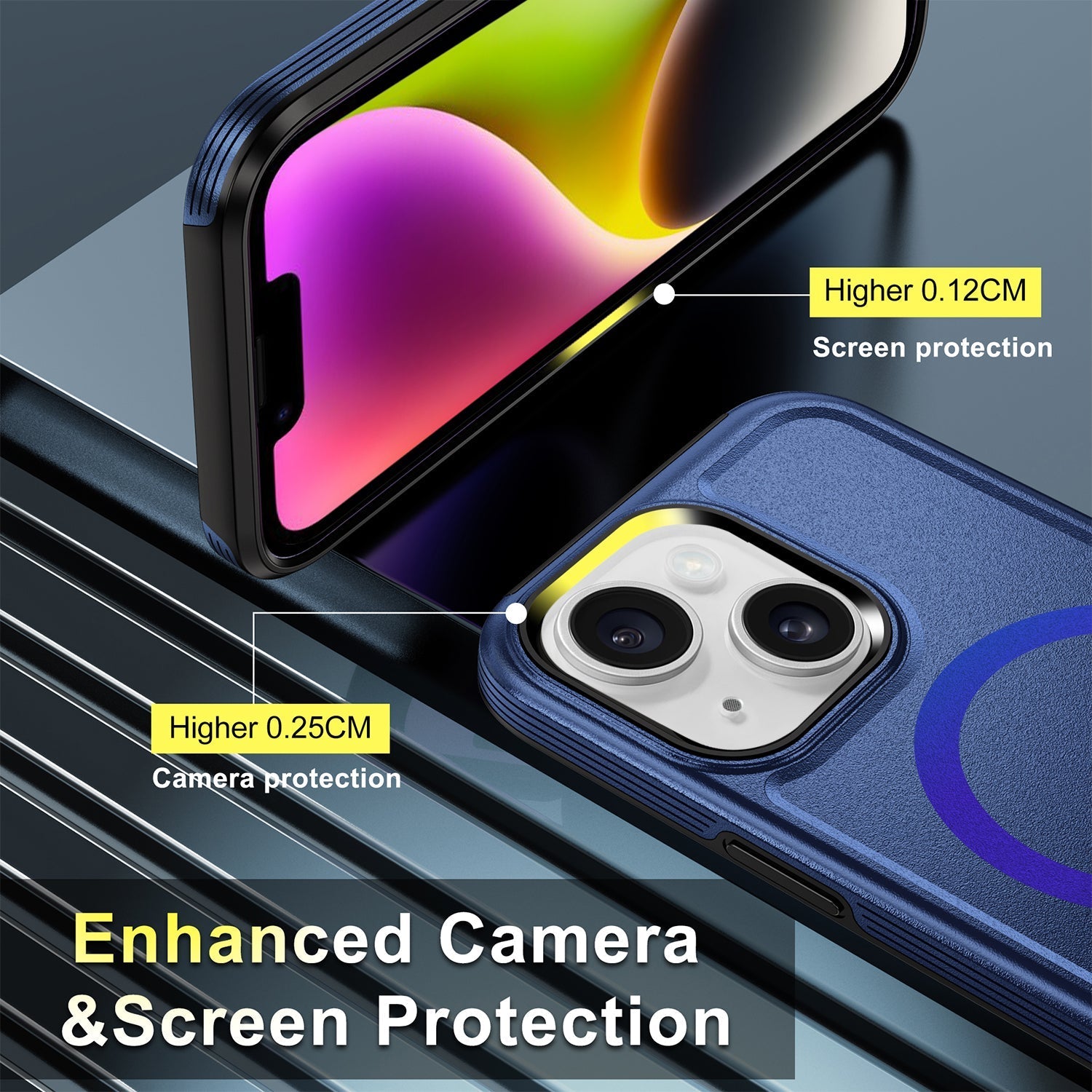 iPhone 13 Mini Magnetic Attraction Heavy Duty Military Bumper Case