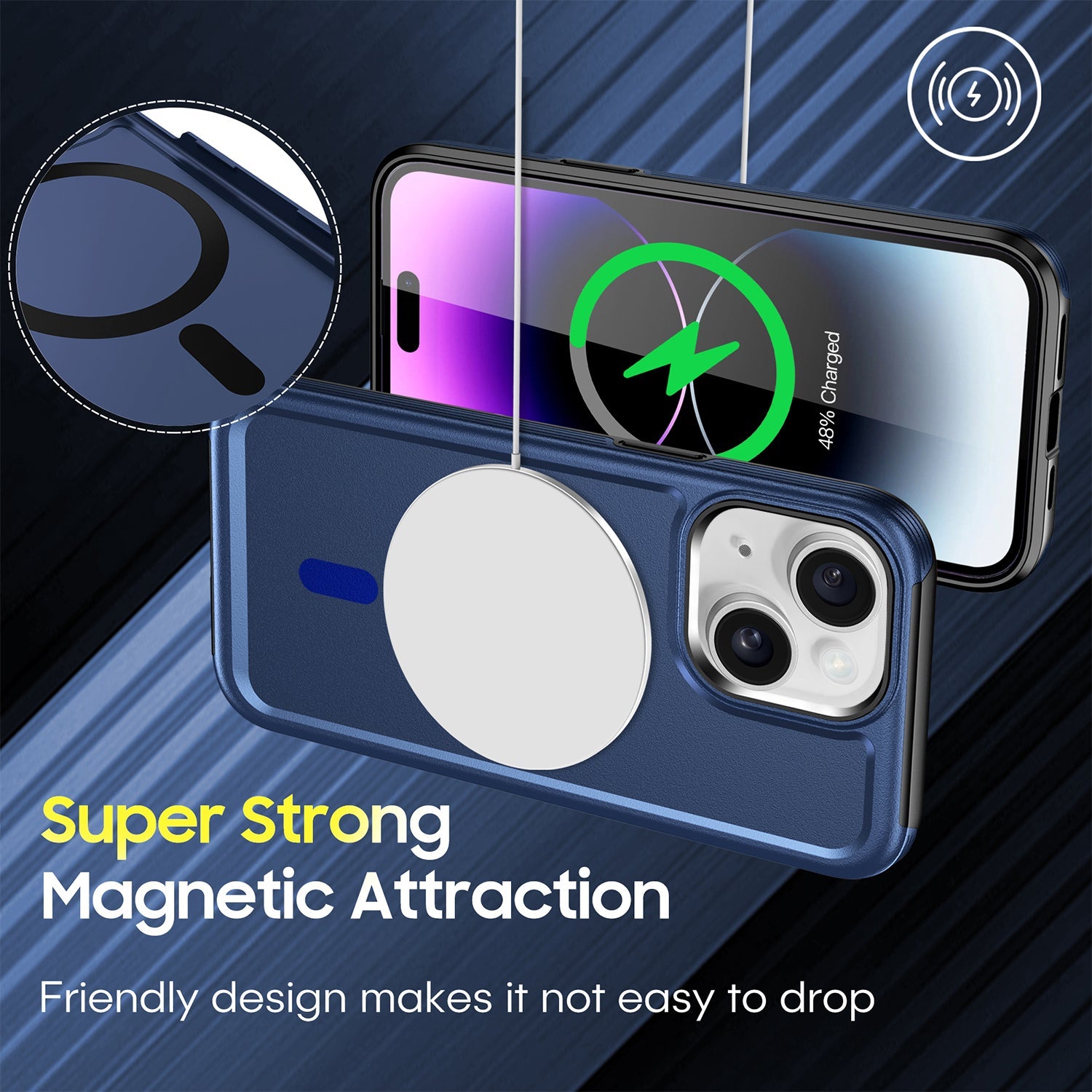 iPhone 13/14 Magnetic Attraction Heavy Duty Military Bumper Case