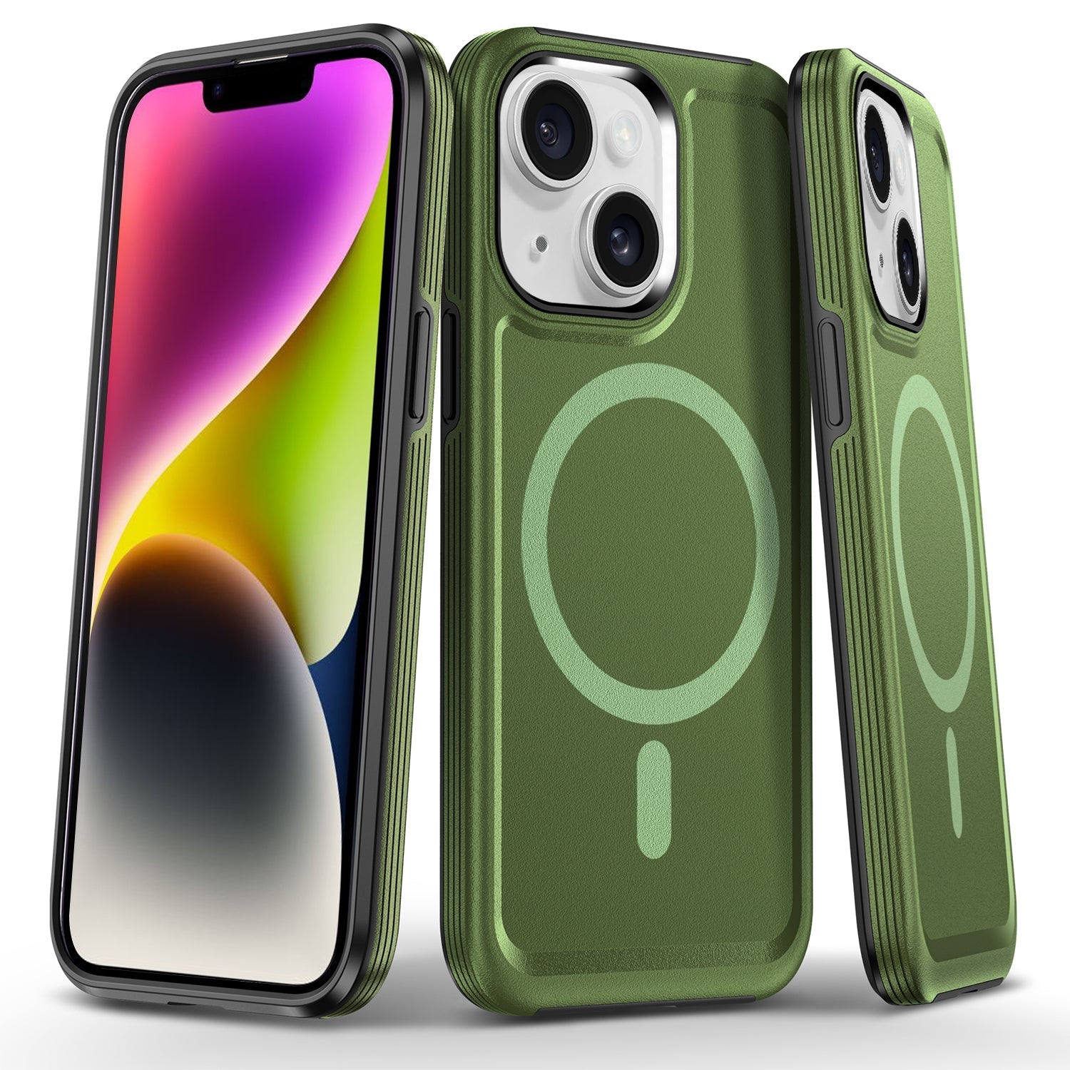 iPhone 13 Mini Magnetic Attraction Heavy Duty Military Bumper Case