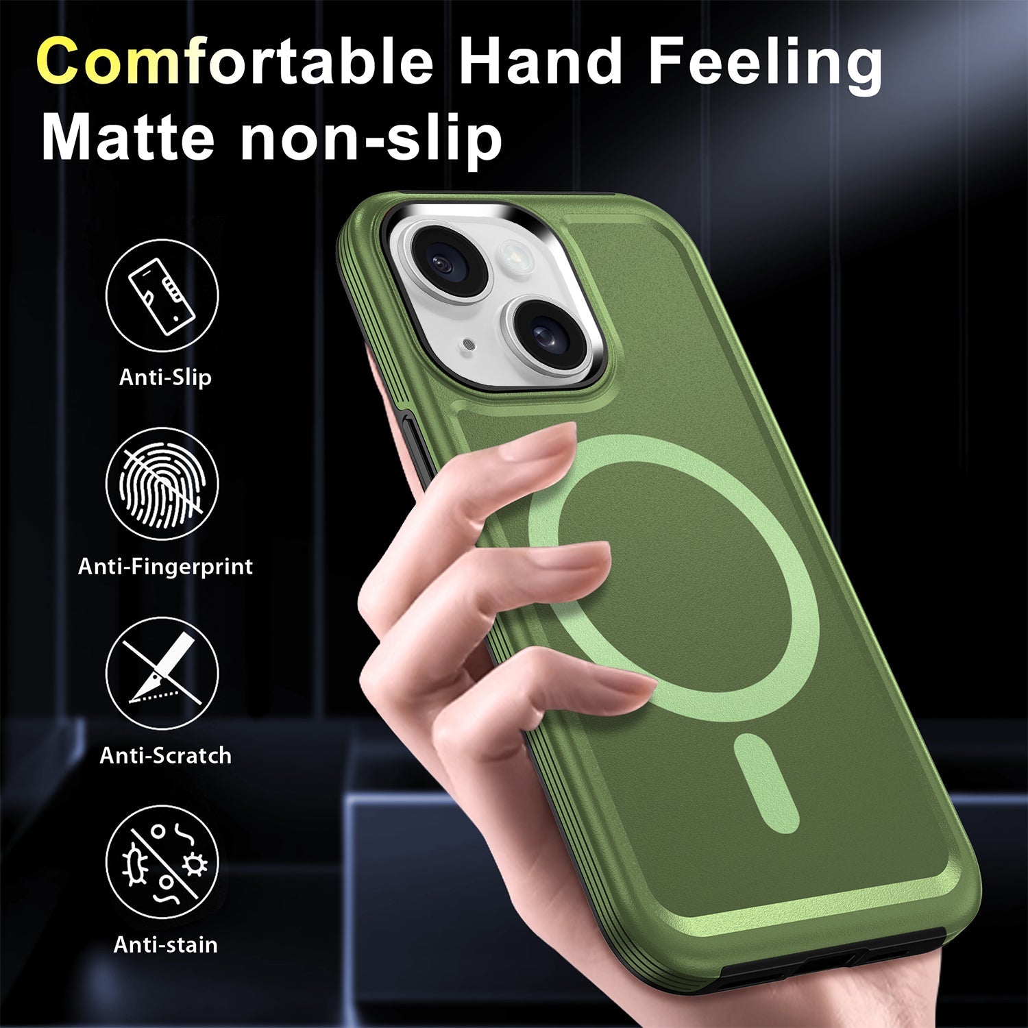 iPhone 13/14 Magnetic Attraction Heavy Duty Military Bumper Case