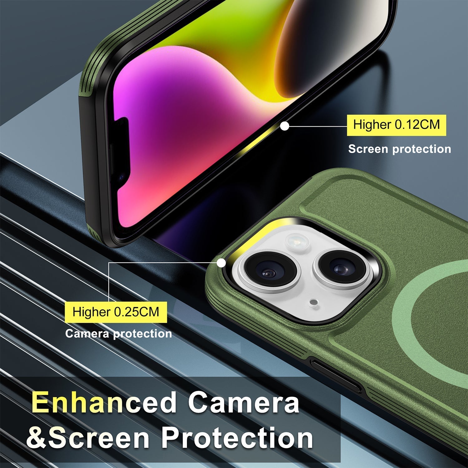iPhone 13 Mini Magnetic Attraction Heavy Duty Military Bumper Case
