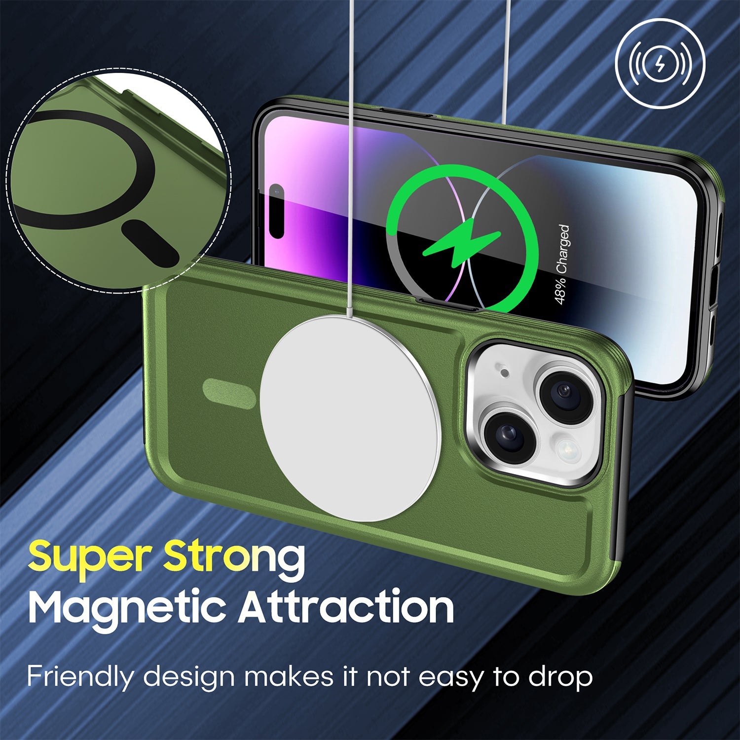 iPhone 13/14 Magnetic Attraction Heavy Duty Military Bumper Case