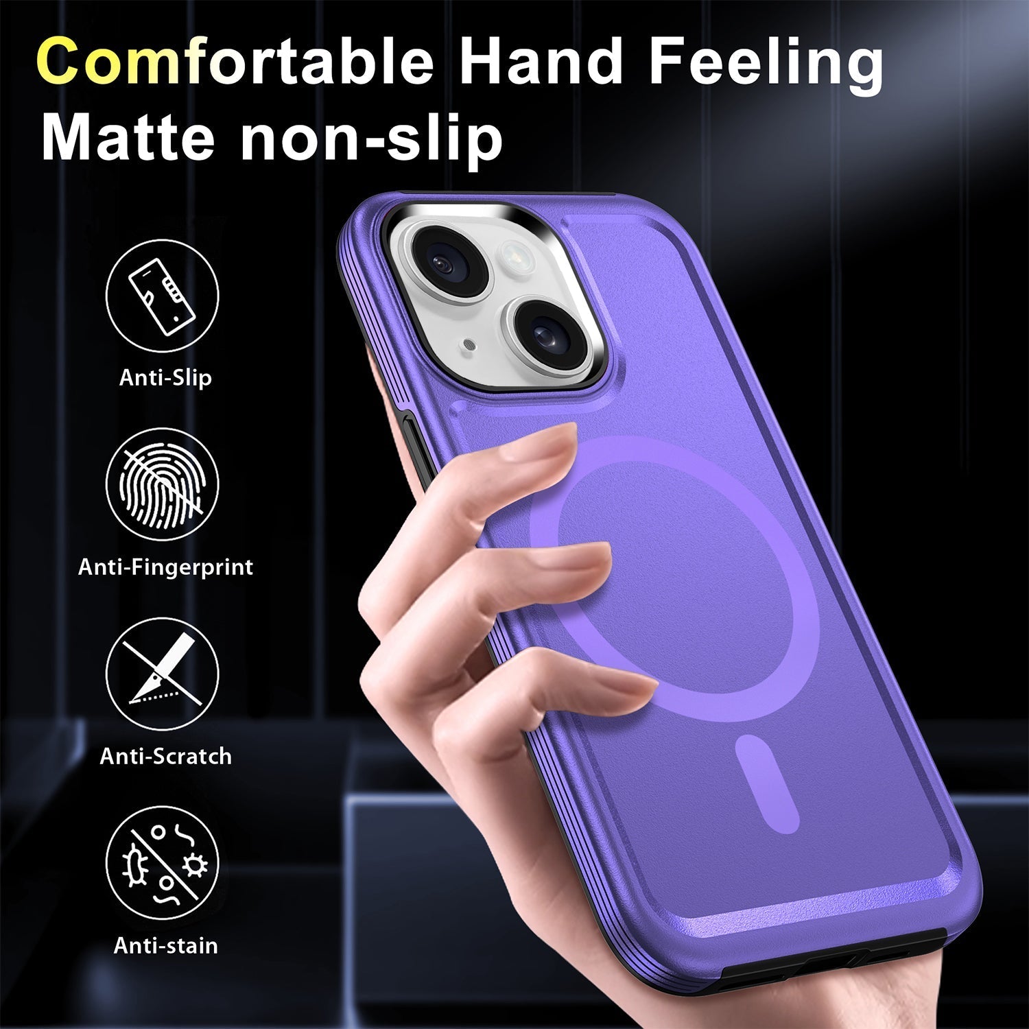iPhone 13 Mini Magnetic Attraction Heavy Duty Military Bumper Case