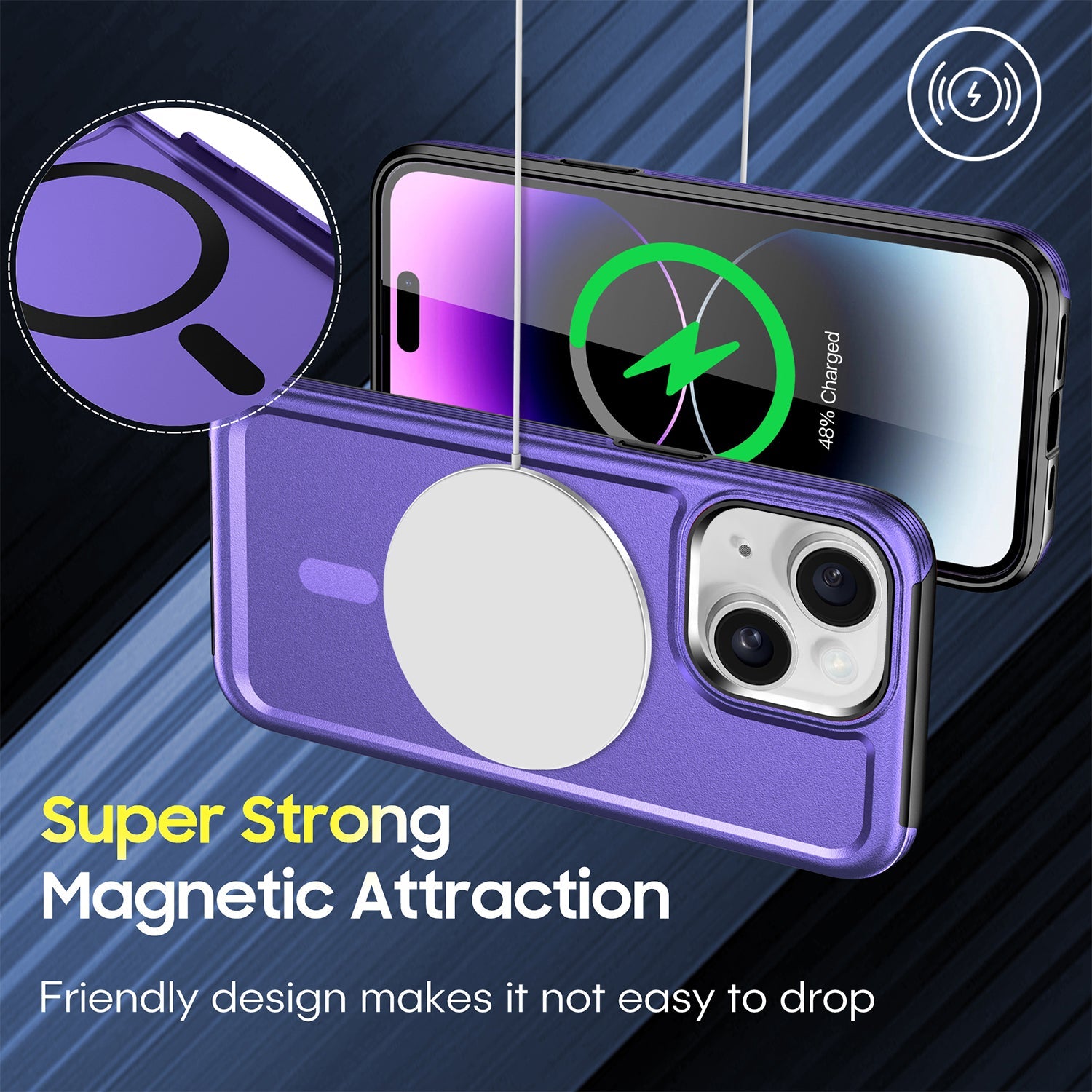 iPhone 13/14 Magnetic Attraction Heavy Duty Military Bumper Case