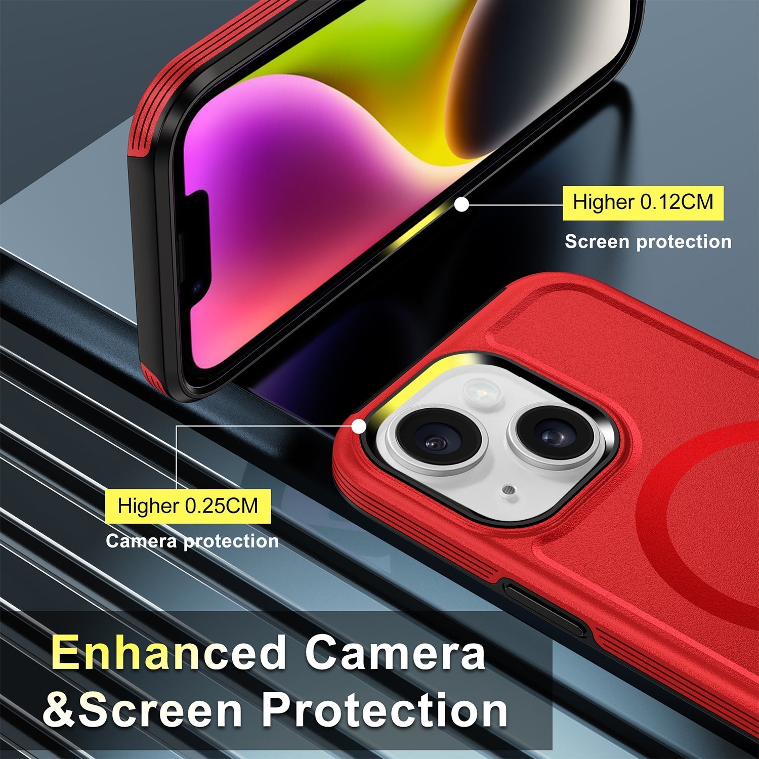 iPhone 13 Mini Magnetic Attraction Heavy Duty Military Bumper Case