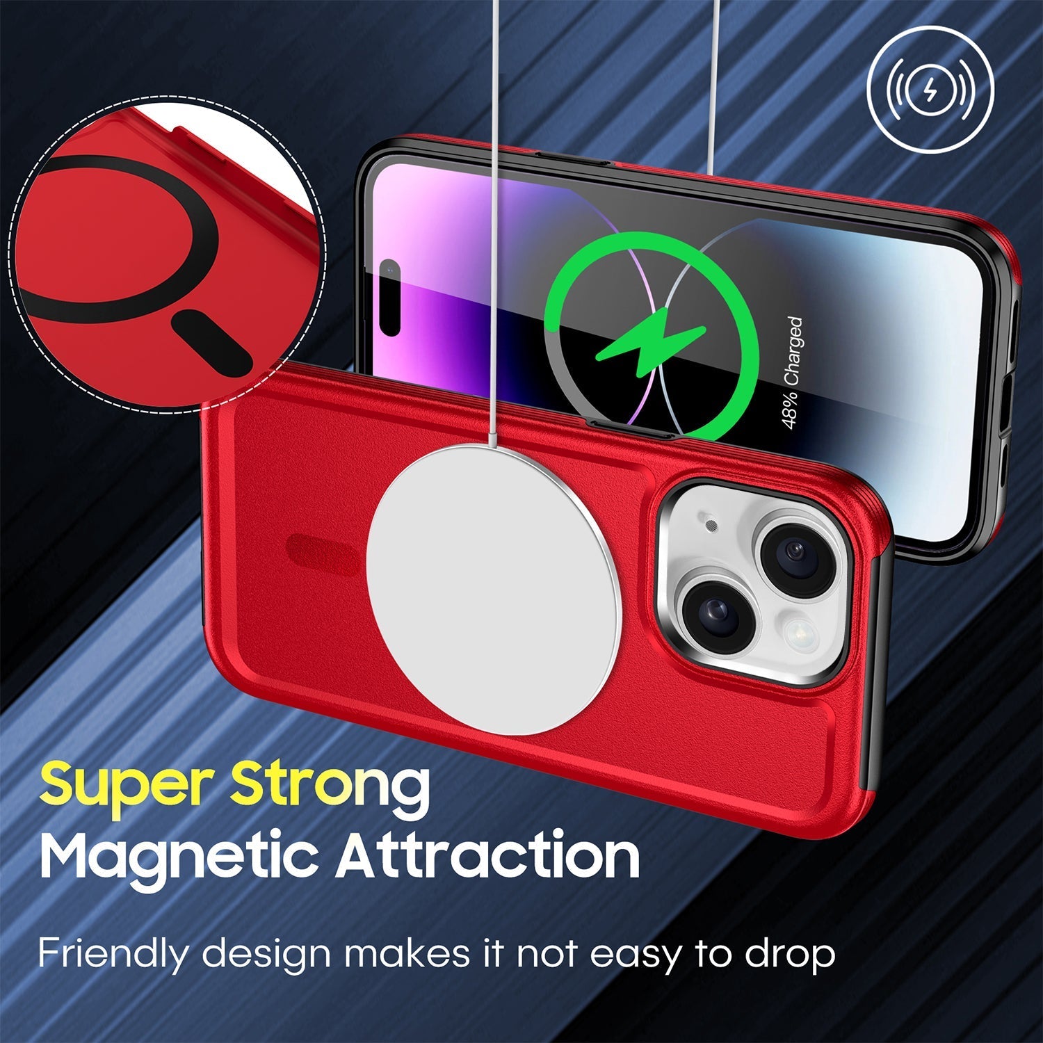 iPhone 13 Mini Magnetic Attraction Heavy Duty Military Bumper Case