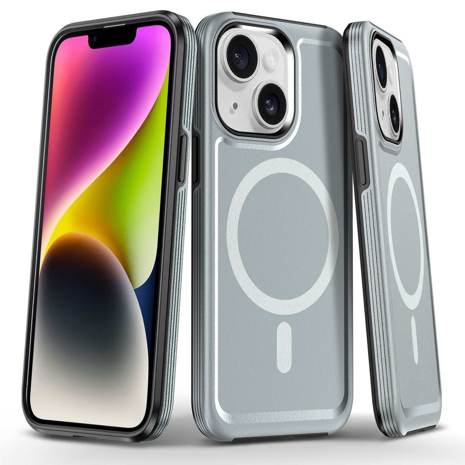 iPhone 13 Mini Magnetic Attraction Heavy Duty Military Bumper Case