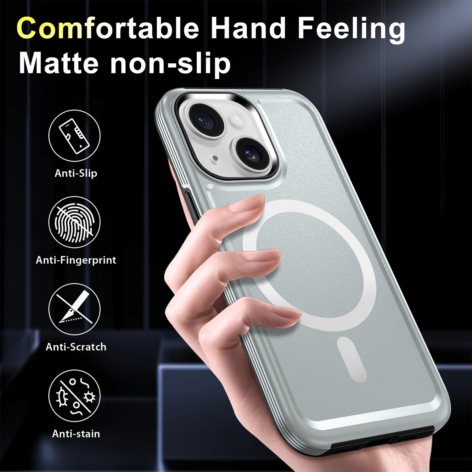 iPhone 13/14 Magnetic Attraction Heavy Duty Military Bumper Case