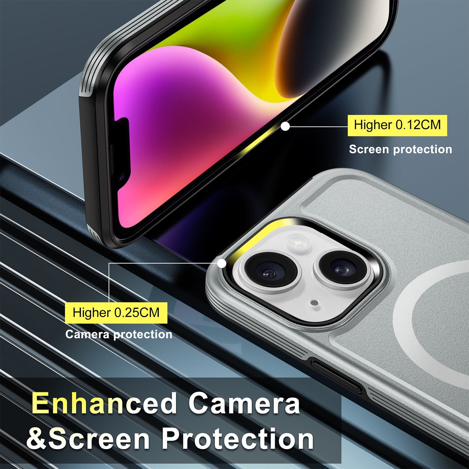 iPhone 13/14 Magnetic Attraction Heavy Duty Military Bumper Case