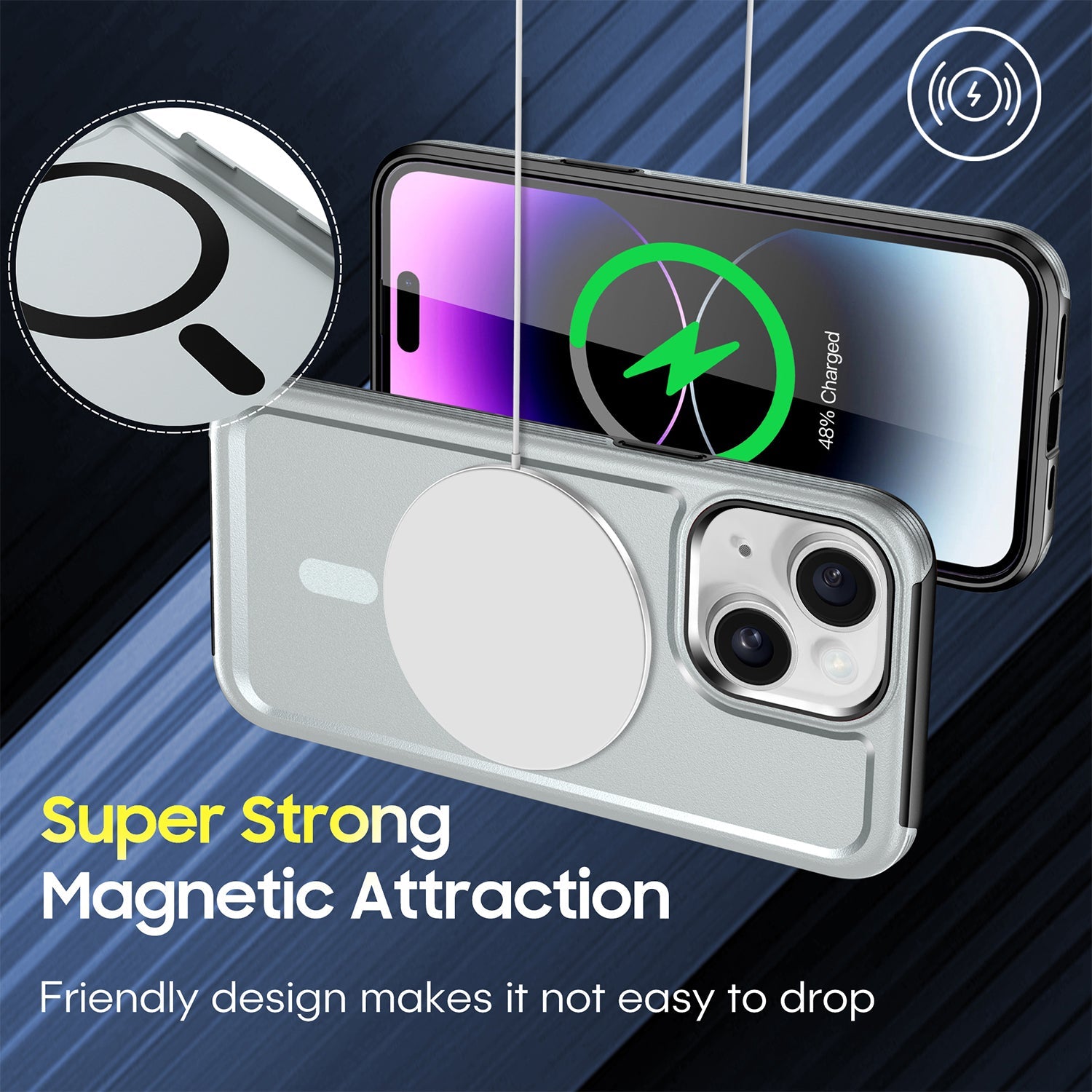 iPhone 13/14 Magnetic Attraction Heavy Duty Military Bumper Case
