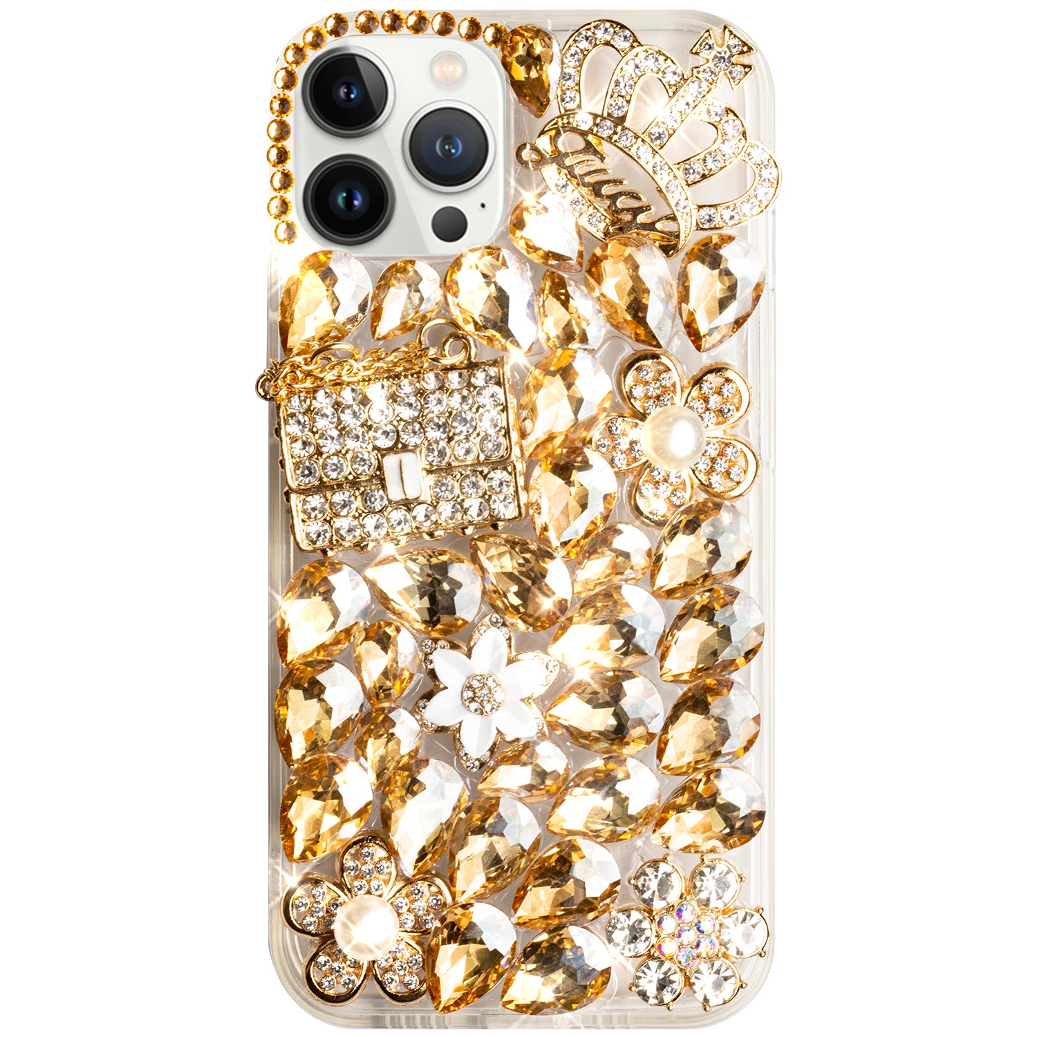 iPhone 14 Pro 3D diamond luxury bling bling TPU case