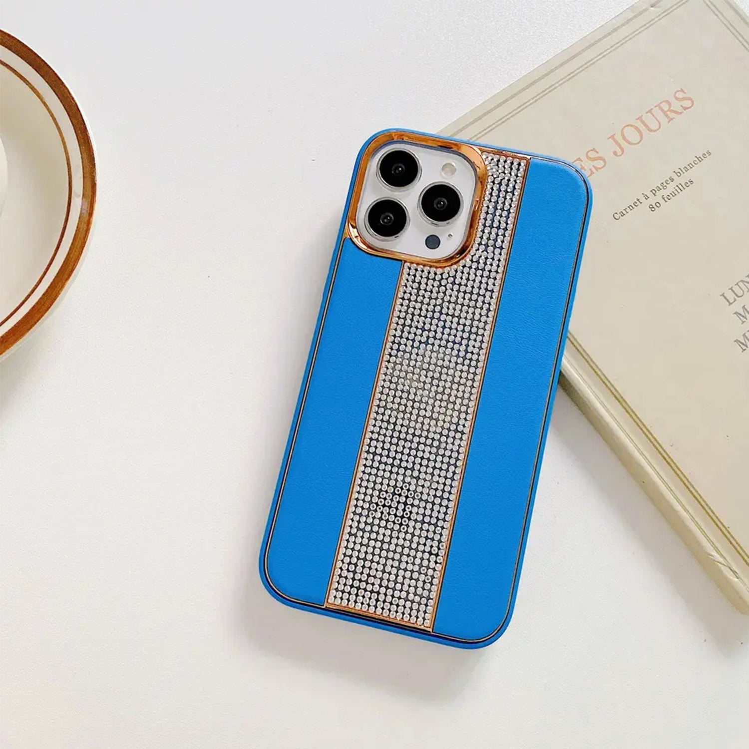 iPhone 14 Pro Max Xiaoxiangfen Luxury Rhinestone Metal Shot Case