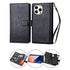 iPhone 13 Pro Max 2 in 1 Leather Wallet Case With 9 Credit Card Slots and Removable Back Cover 