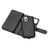iPhone 13 Pro Max 2 in 1 Leather Wallet Case With 9 Credit Card Slots and Removable Back Cover 
