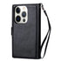 iPhone 13 Pro Max 2 in 1 Leather Wallet Case With 9 Credit Card Slots and Removable Back Cover 