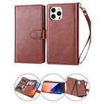 iPhone 13 Pro Max 2 in 1 Leather Wallet Case With 9 Credit Card Slots and Removable Back Cover 