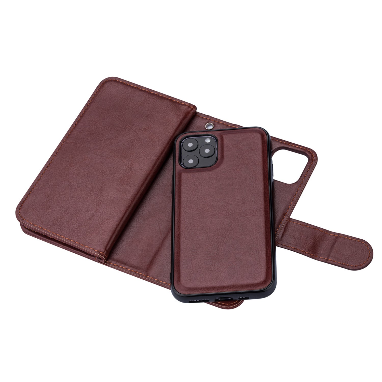 iPhone 13 Pro Max 2 in 1 Leather Wallet Case With 9 Credit Card Slots and Removable Back Cover 