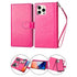 iPhone 13 Pro Max 2 in 1 Leather Wallet Case With 9 Credit Card Slots and Removable Back Cover 
