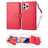 iPhone 13 Pro Max 2 in 1 Leather Wallet Case With 9 Credit Card Slots and Removable Back Cover 