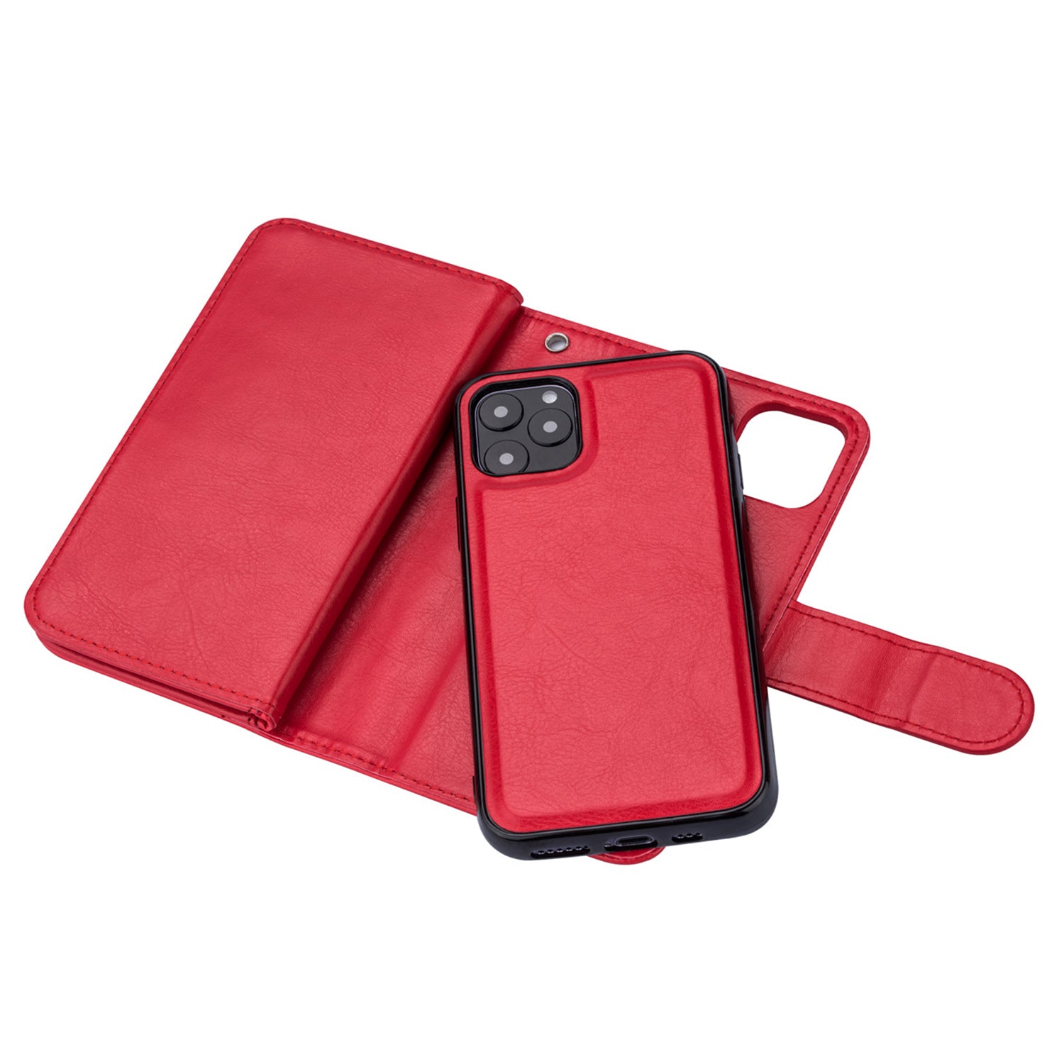 iPhone 13 Pro Max 2 in 1 Leather Wallet Case With 9 Credit Card Slots and Removable Back Cover 
