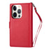 iPhone 13 Pro Max 2 in 1 Leather Wallet Case With 9 Credit Card Slots and Removable Back Cover 