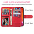 iPhone 13 Pro Max 2 in 1 Leather Wallet Case With 9 Credit Card Slots and Removable Back Cover 
