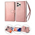 iPhone 13 Pro Max 2 in 1 Leather Wallet Case With 9 Credit Card Slots and Removable Back Cover 